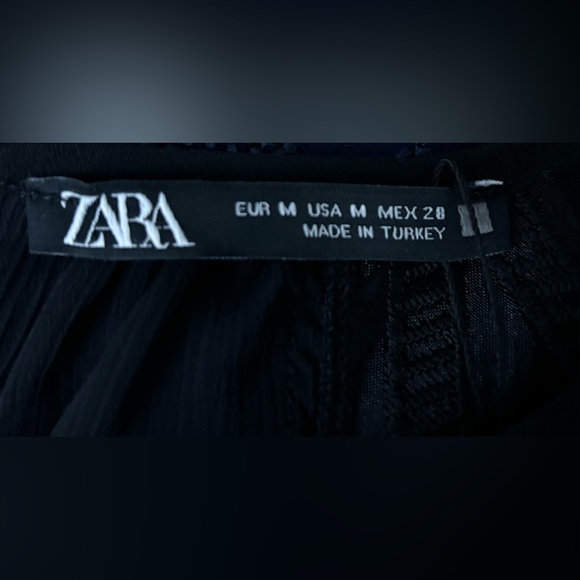 Zara Organza Bib Collar Blouse - Picture 9 of 9